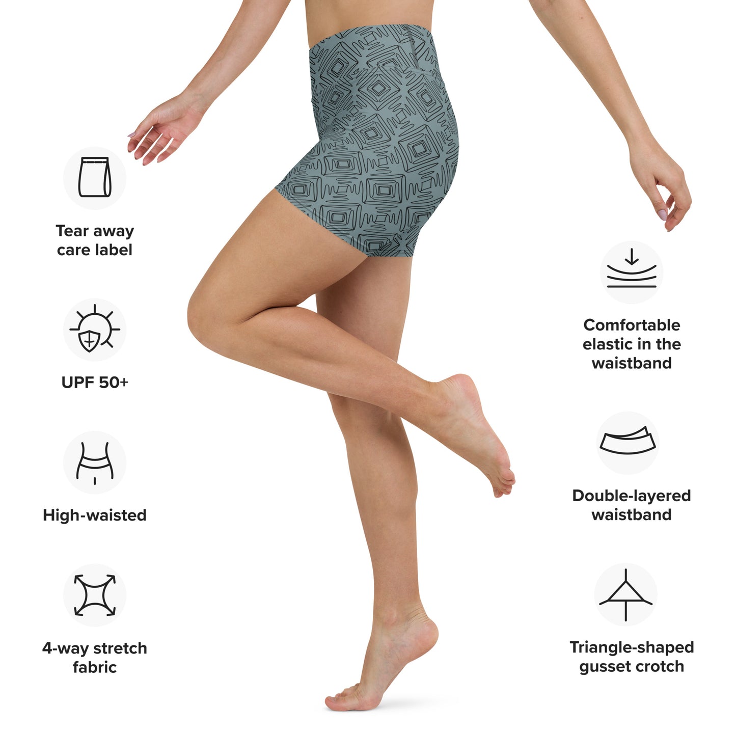 Balance Yoga Shorts - Eucalyptus