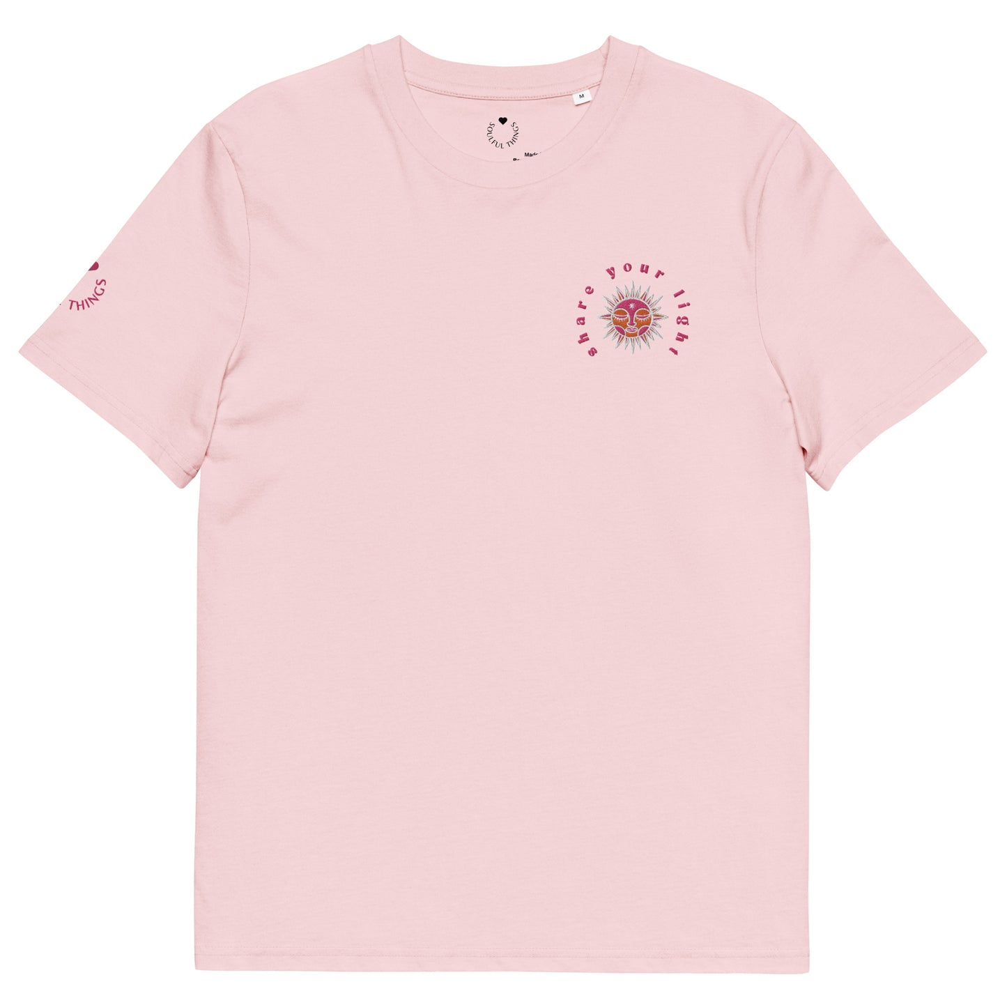 T-Shirt Share your light - Cotton Pink