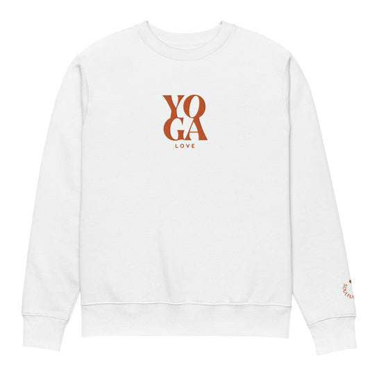 Sweatshirt Yoga Love - White / Orange