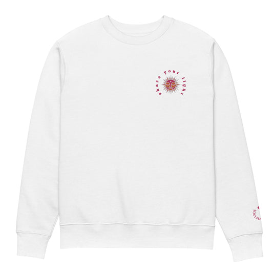 Sweatshirt Share your light - White / Pink