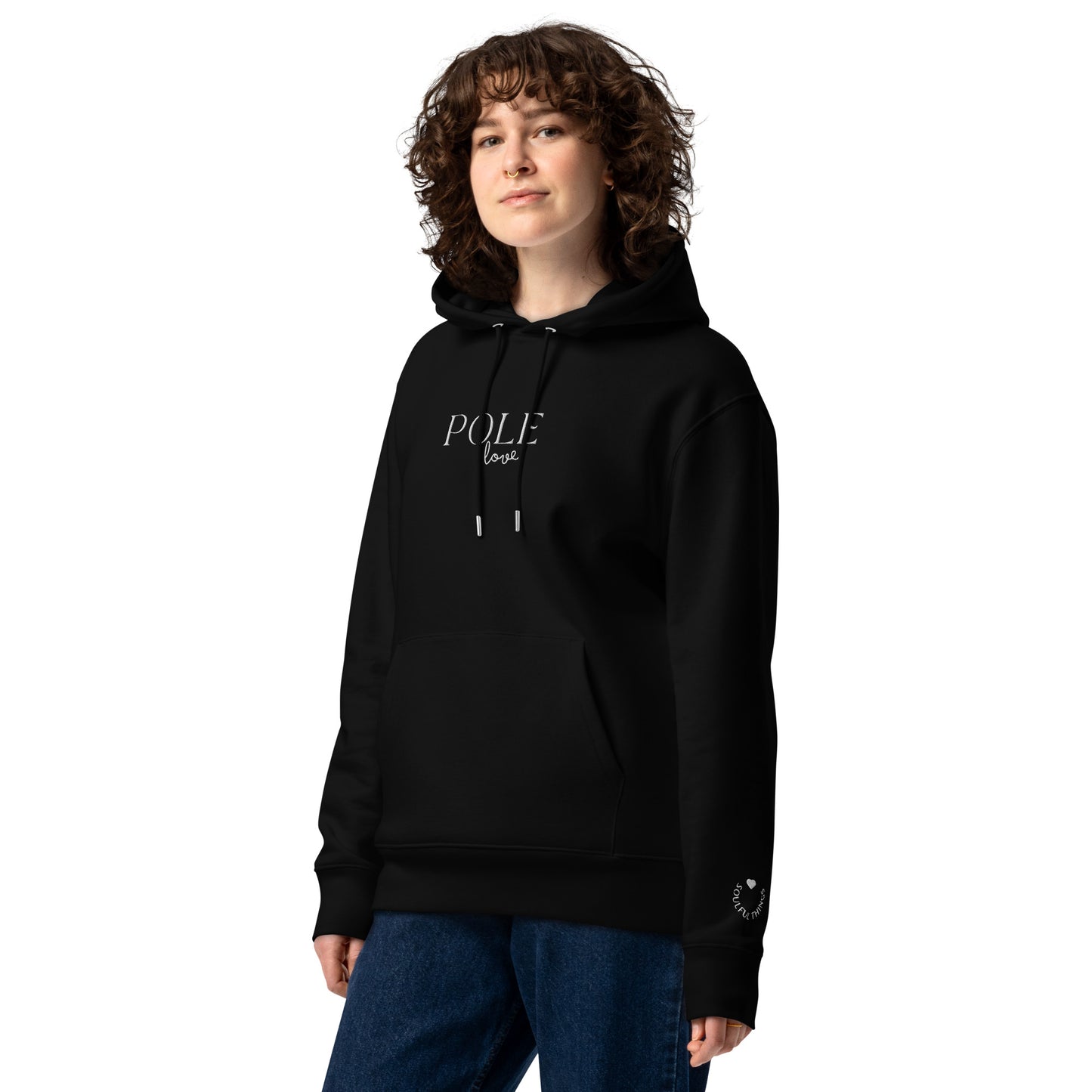 Hoodie Pole Love - Black / White