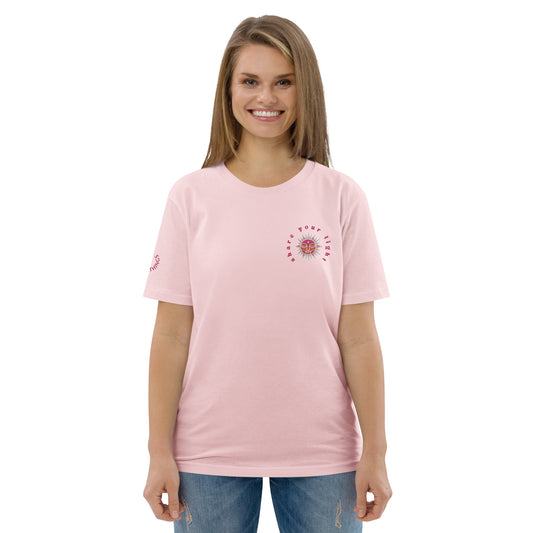 T-Shirt Share your light - Cotton Pink