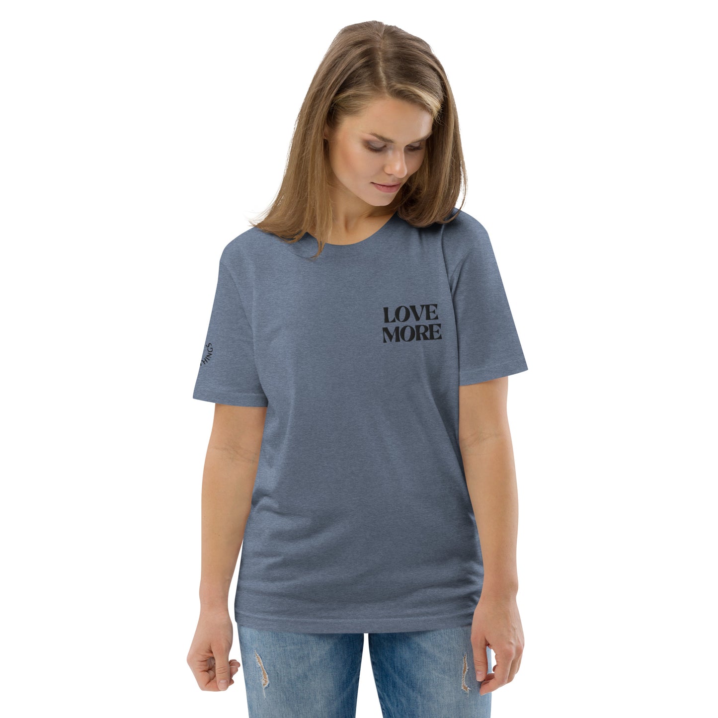 T-Shirt Love More - Dark Heather Blue