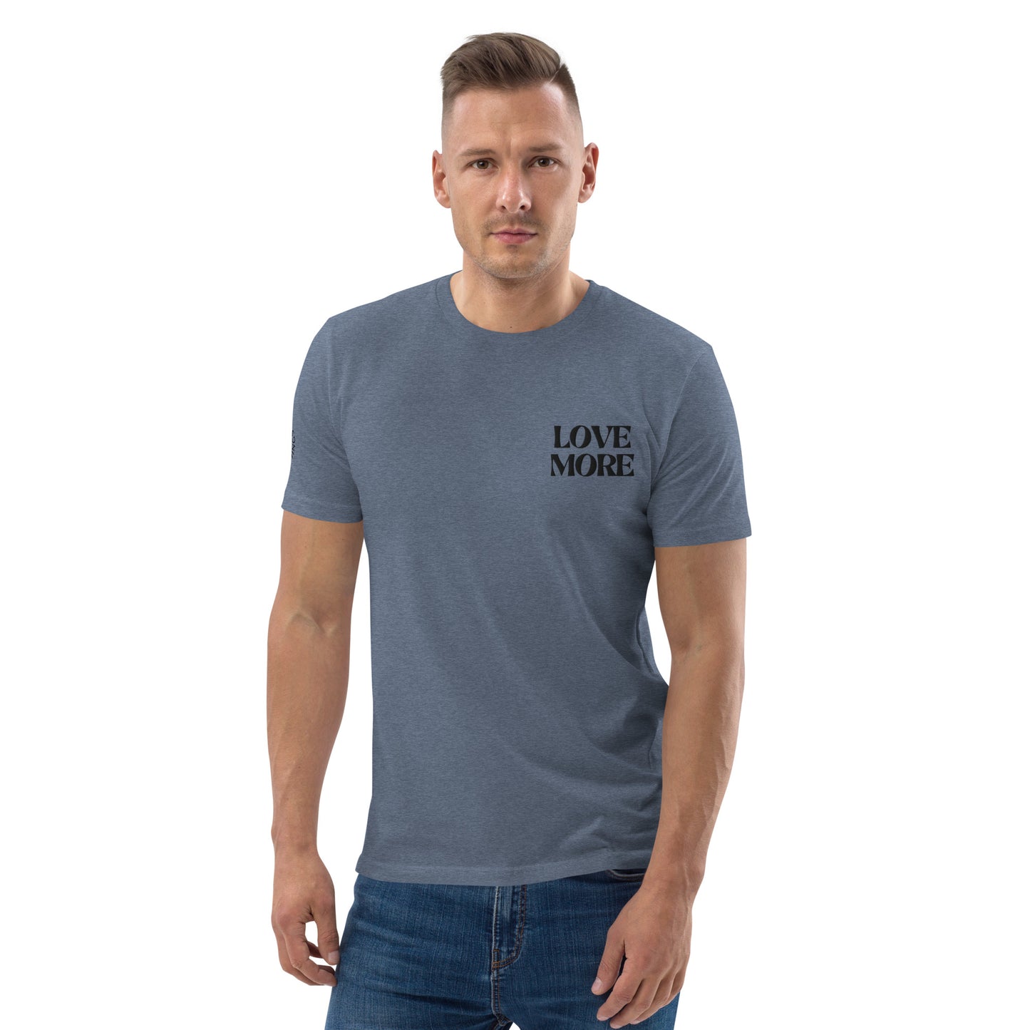 T-Shirt Love More - Dark Heather Blue