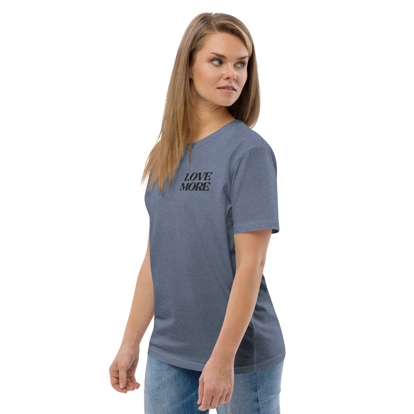 T-Shirt Love More - Dark Heather Blue